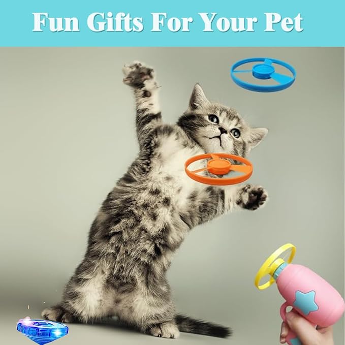 Cat Fetch Toy, Interactive Flying Cat Toy with 36 Propellers, Kitten Tracks Toy for Training Hunting Chasing(only Flying Propellers)