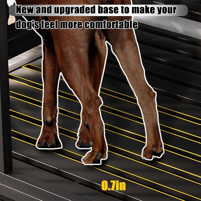 LEMBERI 48/42/38 inch Indestructible Heavy Duty Dog Crate, High Anxiety Extra Large Dog Cage for Large Dogs, XL Steel Escape Proof Dog Kennel with Wheels and Removable Tray