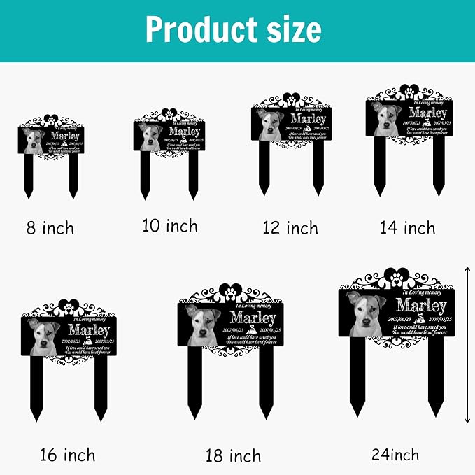 Custom Pet Grave Markers Dog | Custom Pet Headstones for Dogs with 2 Stakes | Best Rustic Gifts to Tribute Your Four-Legged Companions | Personalized Grave Marker for Beloved Furry Friends