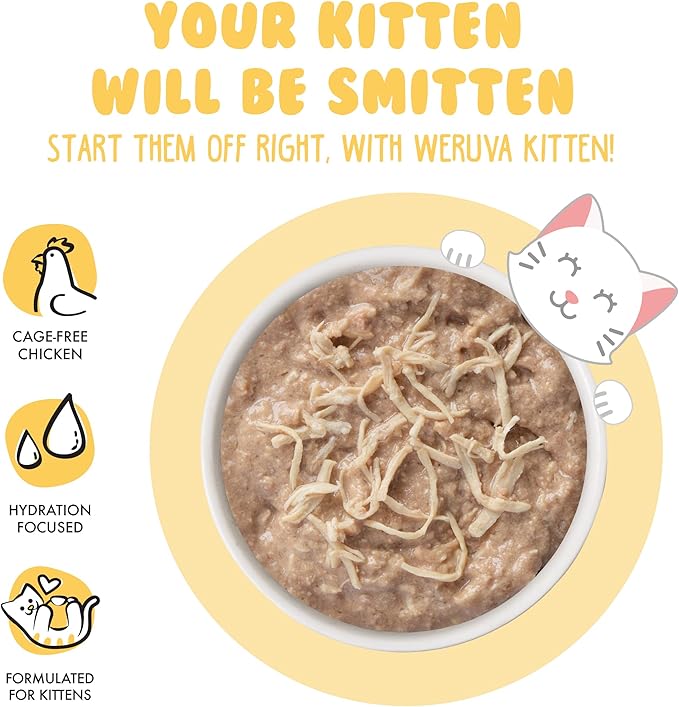 Weruva Kitten, Chicken Formula Au Jus, 3oz Can (Pack of 12)