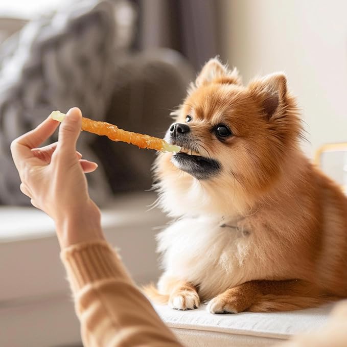 Dog Treats, Chicken Wrapped Cod Sticks, Rawhide Free Dog Chews, Healthy Soft Treats for Small Dogs, 14.11 oz