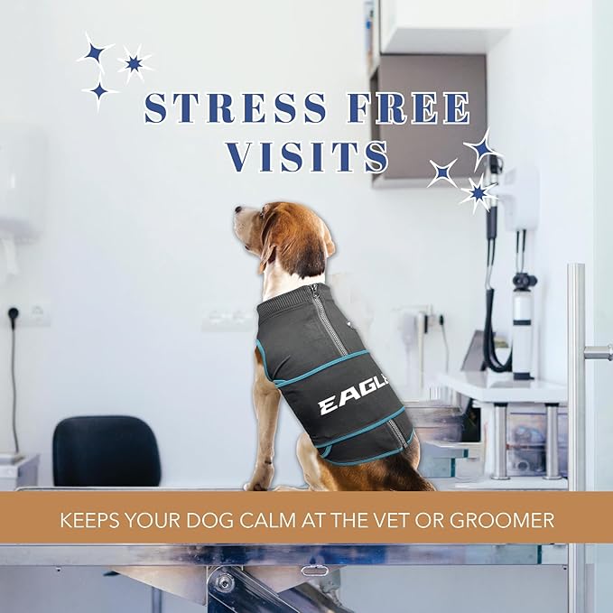 NFL Philadelphia Eagles Dog Anxiety Shirt Calming Soothing Solution Vest for Dogs/Cats with Anxiety, Fears, Fireworks, Loud Noises, Dark, Lonely Keeps Dogs Calm Feeling Safe, Relaxing Jacket, X-Small