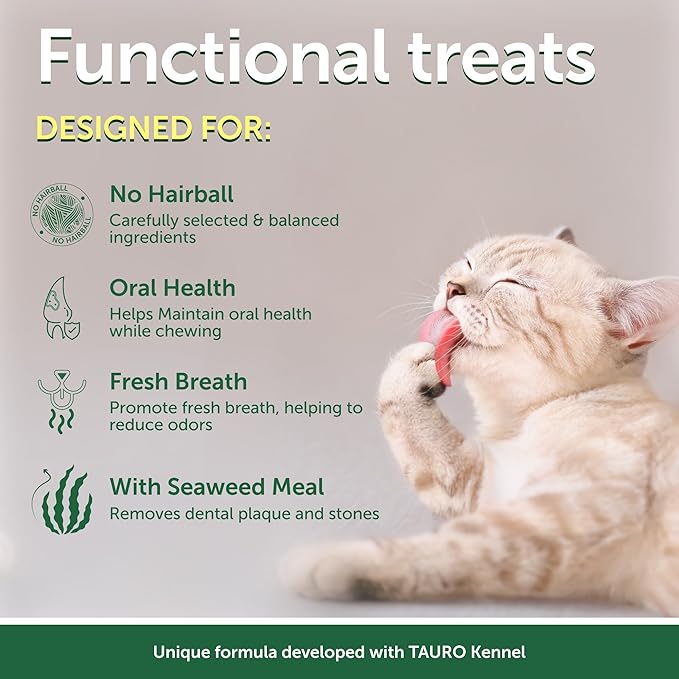 Nature's Protection Cat Dental Treats - Crunchy Oral Care Chews for Cat Teeth Cleaning for Adult Cats - No Bad Breath, Less Hairball (Superior Care - Poultry, 2.64 oz)