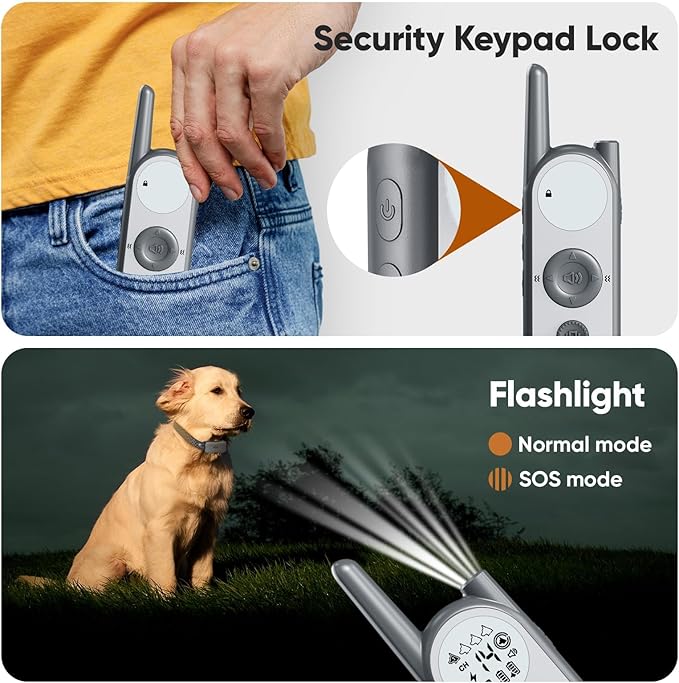 Wireless Dog Fence System for 2 Dogs Electric Wireless Fence for Dogs with 2 Collars 856 Acre Outdoor Boundary Portable Safe Pet Containment System Large Medium Dogs Training Collar with Remote