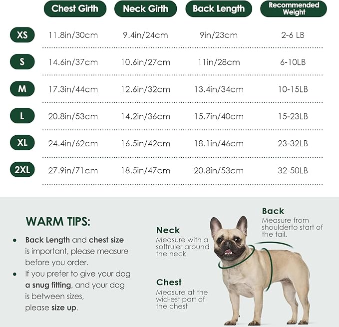 KOESON XS Dog Sweater Girl and Boy, Warm Extra Small Dog Sweater, Soft Turtleneck Doggy Sweaters with Sleeves, Thick Green Christmas Sweaters for Chihuahua, Yorkie, Green, XSmall