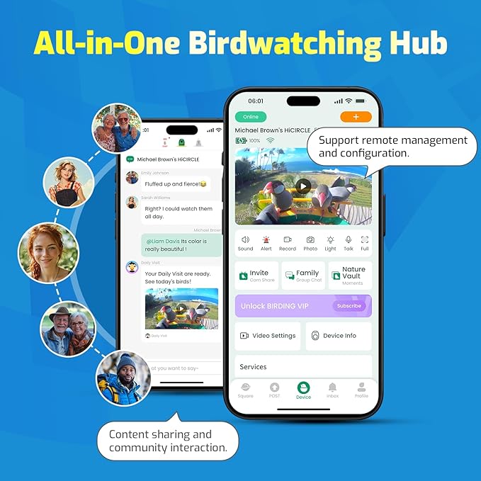 HIXX Smart Bird Feeder with Camera, AI Identify Birds & Auto Capture, 2K HD Live Camera Birdwatching with Color Night Vision for Bird Lovers Gifts Include Magnetic Toy