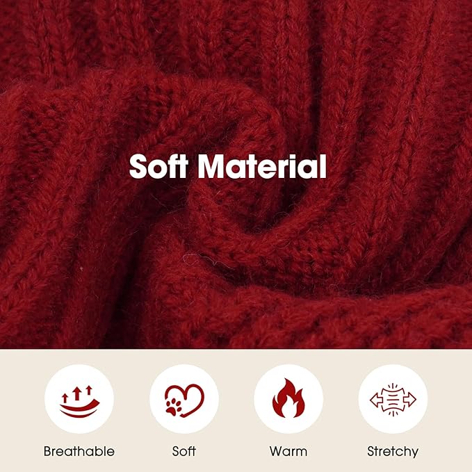 XL Dog Sweater, Dog Turtleneck Sweaters Female, Short Sleeves Pet Cold Sweater Solid Color, Soft Winter Warm Knitwear for Dogs Outdoor Playing, Christmas Thanksgiving