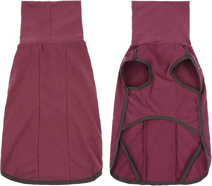 Dog Sweater Pullover Cold Weather Vest for Dogs Dog Sweatshirt & Jacket for Indoor and Outdoor Use (Large, Wine red)