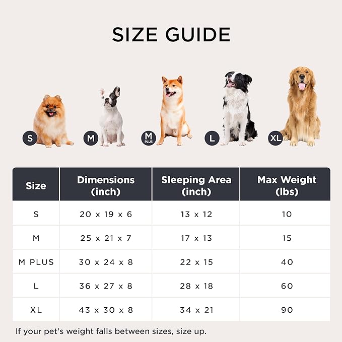 Bedsure Cute Dog Beds Large Sized Dog - Washable Furry Pet Beds, Rectangle Orthopedic Corduroy Fleece Puppy Beds with Removable Zipper Cover, 20x19x6 inches,Night Blue