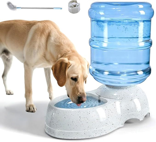 Pet Water Dispenser Large 3 Gallon 11 Liters-Thickened Durable, Dog Cat Water Bowl Dispenser Large,Automatic Pet Waterer Dispenser Station with Bucket Brush