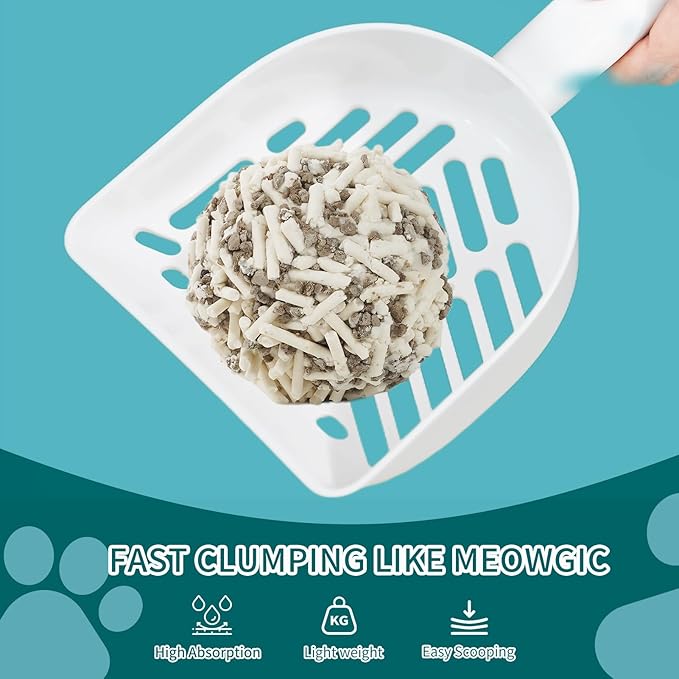 Plant-Based Cat Litter, Odor Control Quick Clumping Tofu Cat Litter, 12 lbs, Low Tracking Dust Control Lightweight Flushable Unscented Natural Kitty Litter