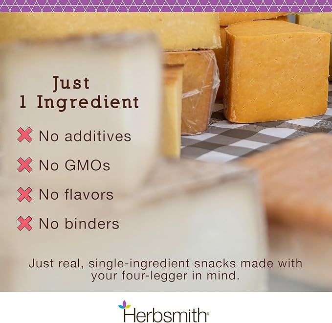 Herbsmith Sassy Cat Treats – Freeze Dried Gruyere – Human-Grade Wisconsin Cheese – Natural Snack for Picky Eaters – 1 Ingredient – USA Made – 4.7 oz