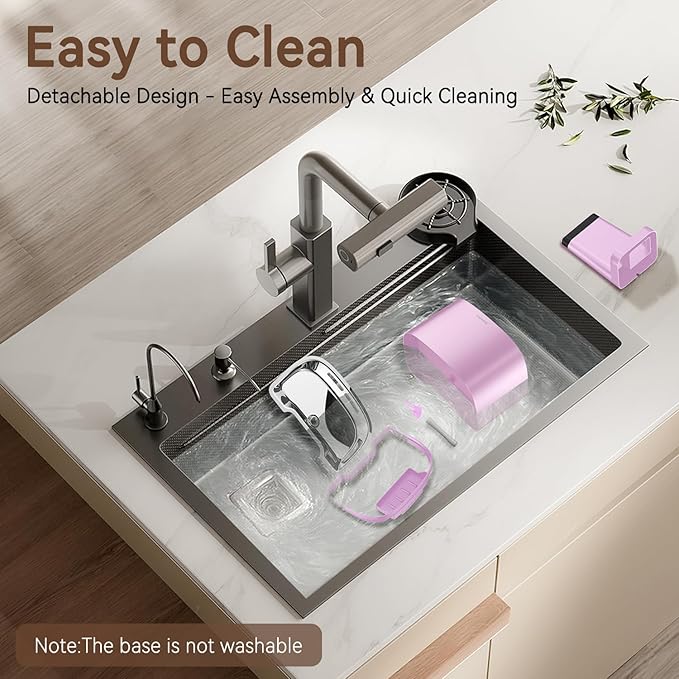 Cat Water Fountain, App Control Cat Fountain, 122oz/3.6L Pumpless Water Fountains for Cats Indoor with Stainless Steel Tray, Wi-Fi Dog and Pet Water Fountain (Pink, Fountain+8 Fliters)