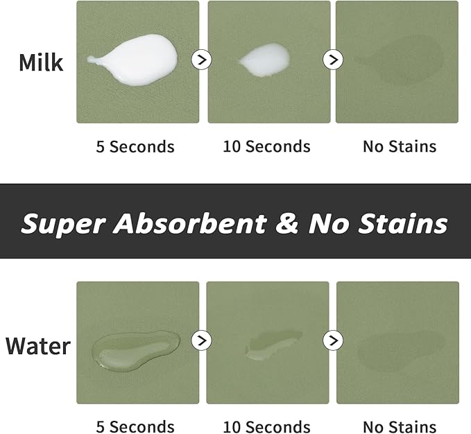 Pet Feeding Mat - Absorbent Dog Mat for Food and Water, No Stains Cat Bowl Mat, Easy to Clean Pet Placemats, Quick Dry Dog Water Dispenser Mat for Messy Drinkers | Paw Green 16"x 24"