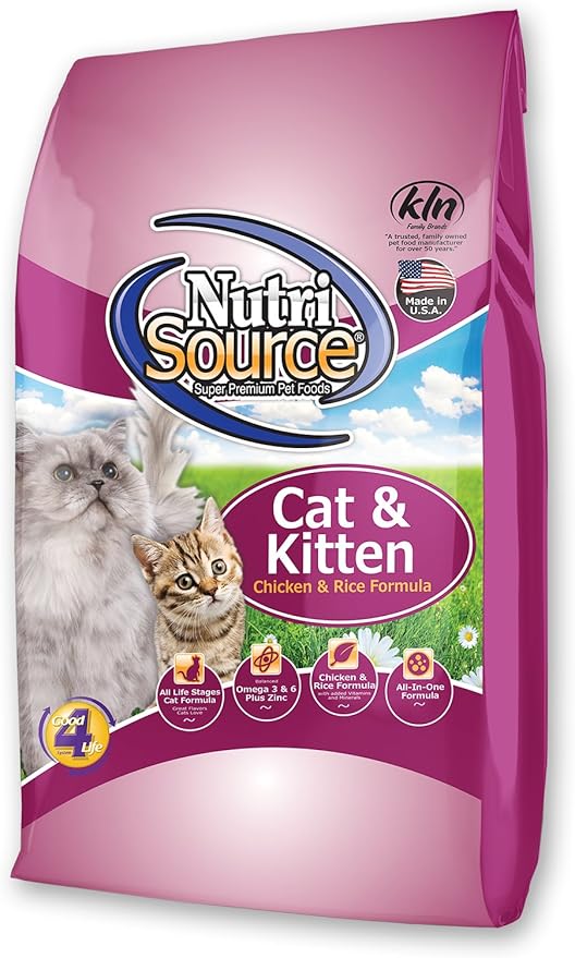 NutriSource Chicken and Rice Cat/Kitten Food Size: 1.5-lb Bag