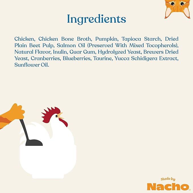 Made by Nacho Digestive Support Cage-Free Chicken Puree Meal Topper with Bone Broth (36 count)