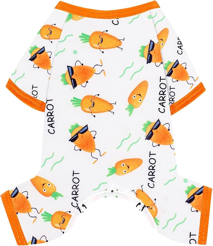 Dog Pajamas for Small Dogs Boy Girl, Dog Clothes Tiny Chihuahua Yorkie Spring Summer Shirt, Cute Puppy Outfit Pjs Jumpsuit Cat Onesie Apparel Pet Clothes