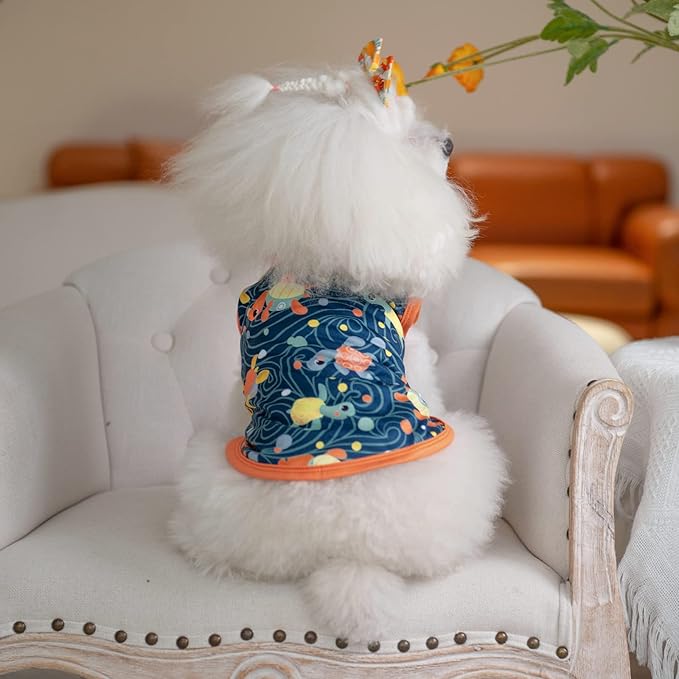 CuteBone Dog Shirts 2-Pack Soft Pet Clothes Breathable Summer Vest for Small Puppy and Stretchy Cat Apparel 2BX11XL