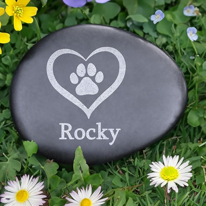 Personalized Dog Memorial Stone, Pet Remembrance Gifts, Cat Memorial Gifts, Sympathy Gifts for Loss of Pet, Pet Memorial Stones, Dog Memorial Gifts for Loss of Dog - Pet Loss Gifts