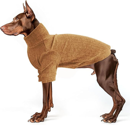 Dog Turtleneck Knitted Shirt Stretchy Pullover Sweater Winter Warm Puppy Clothes for Small Medium Dogs