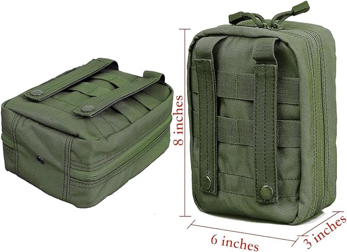 Carlebben EMT MOLLE Ifak Pouch Tactical MOLLE Medical First Aid Kit Utility Pouch Olive