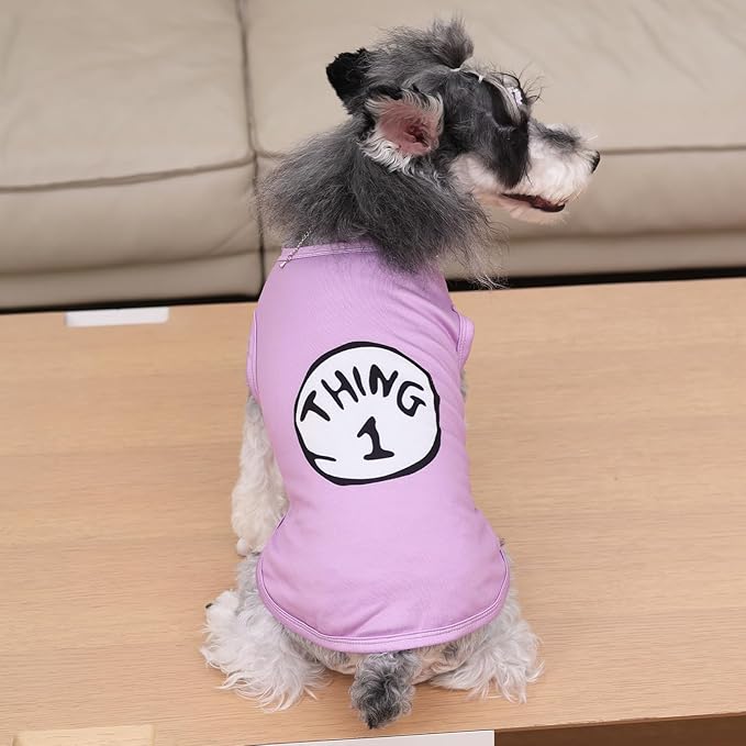 CuteBone Dog Shirts 2-Pack Soft Pet Clothes Breathable Summer Vest for Small Puppy and Stretchy Cat Apparel 2BX21XS-D