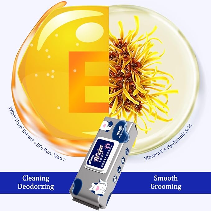 MIOSSZI 160 PCS Dog Cleaning Wipes for Paws and Butt Dog Wipes Cleaning Deodorizing Pet Wipes for Dogs & Cats for Dogs Grooming Wipes Extra Thick Puppy Wipes