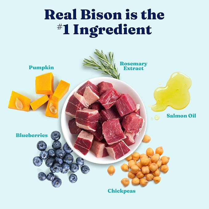 Solid Gold Toy & Small Breed Dog Food Dry Small Bites – Real Bison & Healthy Whole Grain Dogfood – Potato Free, High Fiber Healthy Dog Kibble w/Probiotics for Gut Health – NutrientBoost™ – 11 lb