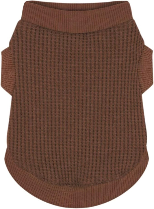 Cozy and Functional Dog Shirts for Small Puppies: Stretchable Brown Attire with Easy-On Design, Ideal for Chihuahuas and Yorkies - Enhance Comfort and Playfulness on Chill Days X-Large