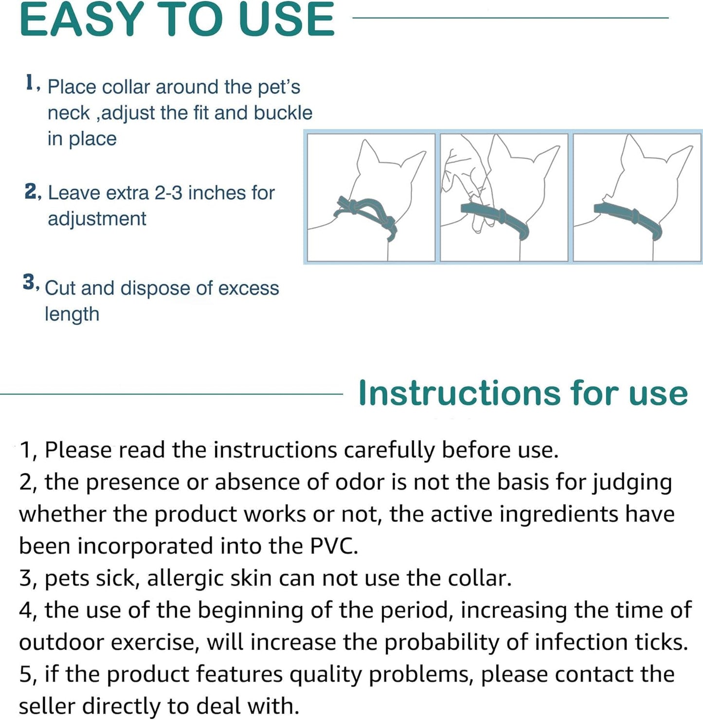 Natural Flea and Tick Collar for Puppies - 12-Month Protection, Safe Pest Control - Waterproof, Strong - Free Flea Comb and Tick Tweezer Included - 2-Pack, 13.8 Inches