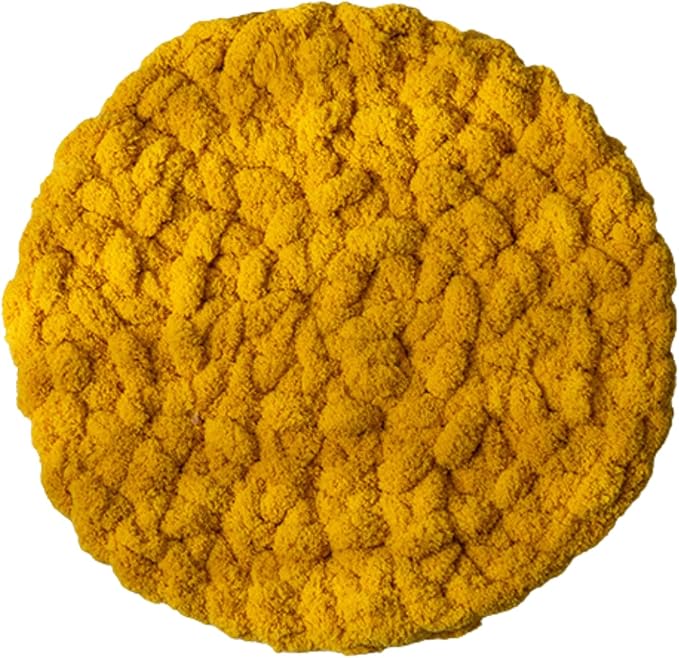 Cat Knitted Bed Mat, Extra-Soft Washable Warm Round Pads Cushions for Indoor Kittens, Cat Trees Towers, Perfect for Kneading and Sleeping (Yellow,Medium)