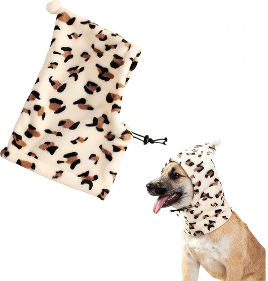 Dog Head Cover with Neck Warmer - Funny Adorable Puppy Hat, Warm Cozy Pet Headwear & Neck Gaiter, Windproof Dog Cap to Protect Head & Neck in Cold Weather(Medium)