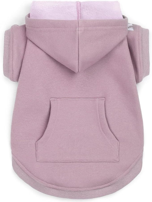 Koneseve Dog Hoodie & Cat Sweater, Warm Fleece Hooded Sweatshirt with Pocket for Small to Large Pets, Cozy Winter Outfit, Purple, S