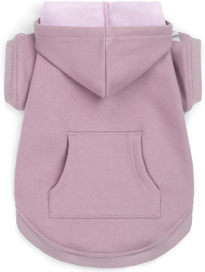Koneseve Dog Hoodie & Cat Sweater, Warm Fleece Hooded Sweatshirt with Pocket for Small to Large Pets, Cozy Winter Outfit, Purple, XL