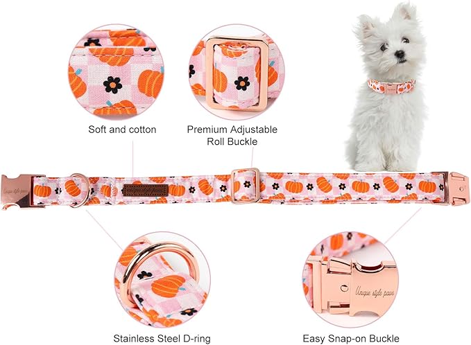 Unique style paws Dog Collar Metal Buckle Collar for Autumn Winter Christmas for Small Medium Large Boys Girls Dogs