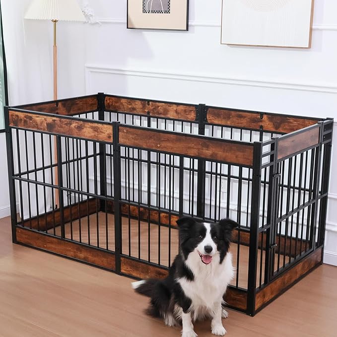 Dog Playpen, 31.5" Height Dog Pen Indoor, Heavy Duty, Safe and Sturdy, Furniture Style Puppy Pen