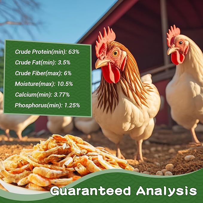 5lb Dried River Shrimp for Chicken, High Protein Freeze Red Dried Shrimp All Natural Treat for Turtles, Reptiles, Fish & Poultry, Perfect for Aquariums, Ponds, Backyard Chickens and Birds