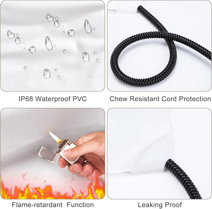 MIXJOY Pet Heating Pad, 11 Adjustable Temperature Dog Heated Pad Indoor with Timer, Heating Pad for Dogs Cats, Electric Cat Heat Pads with Washable Cover, Heated Pet bed-35''x24'', Large