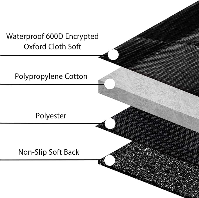 Femuar Dog Car Seat Cover, Waterproof Nonslip Pet Seat Cover for Back Seat with Storage Pockets Mesh Visual Window, Scratch Proof Pet Dog Seat Cover Hammock for Cars Trucks and SUVs, XL-Black