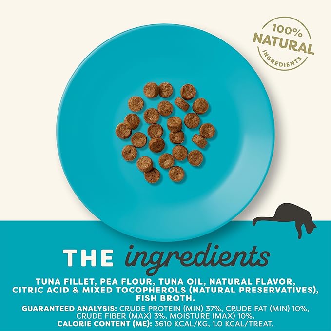 Applaws Natural Limited Ingredient Crunchy Cat Treats, High-Protein & Grain-Free Crunchy Tuna Snacks for Cats (12 x 2.0oz Bags)