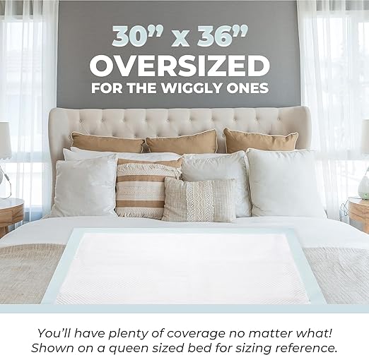 GREEN LIFESTYLE Underpads - Chucks Pads Disposable Adults, for use as Incontinence Bed Pads, Pet Pads, Pee Pads for Dogs, Cats, Bunny, Seniors Bed Pad (Pack of 50 - 30x36)