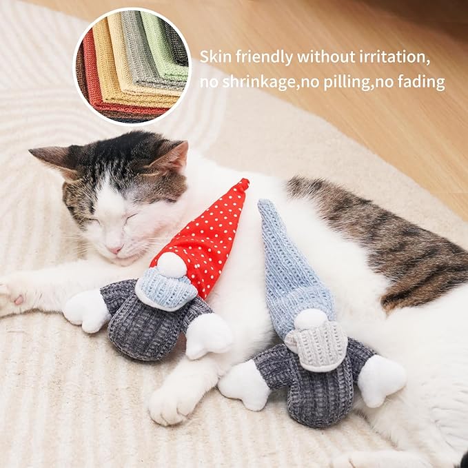 Catnip Toys for Indoor Cats, Paper Sounds 3PCS Plush Rope Cat Chew Toys, Bite Resistant Teething Interactive Catnip Filled Kitten Toy Soft Pet Toy