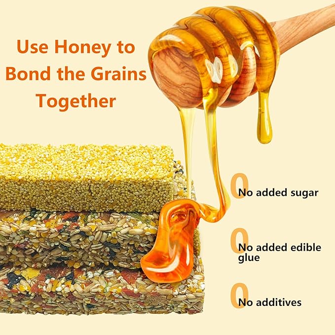 Fhiny 2 PCS Parakeet Treats Natural Cockatiel Food Grain & Vegetable Flavored Parrot Snack Sticks Bird Treats for Budgerigars Lovebirds Canaries Conurus Finches