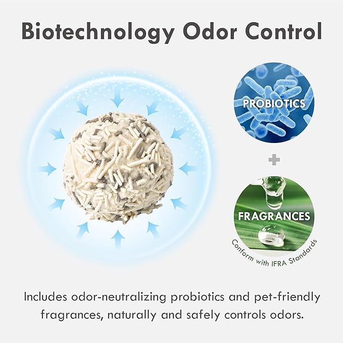 Lady N Tofu Cat Litter, Strong Clumping Ultra Absorbent Natural Litter, Dust-Free Low Tracking Cat Litter Pellets, Enviro-probiotic and Activated Carbon for Odor Control 18lb (Boba Tea+ Unscent)