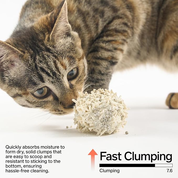 pidan Mix Cat Litter,Tofu Cat Litter with Bentonite Starch 60%:30%:10%,Absorbent and Fast Drying,Flushable,Selected Quality Pea Dregs,5-Fold Water Absorption,Strong Clumping (Upgraded-5.3lb×2bag)