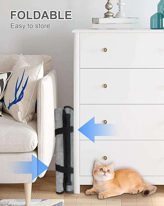 Soft-Sided Large Cat Carrier for 2 Cats, Spacious Foldable Pet Travel Carrier for Large Cats up to 25 Lbs, Double Cat Bag with Shoulder Strap, 20x13x13 Inch, Fits Maine Coon and Small Dogs, Grey