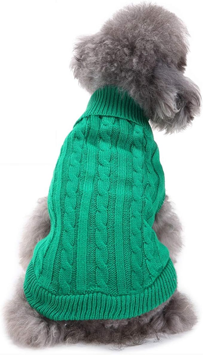 Dog Sweater, Warm Dog Sweaters for Small Dogs Medium Large Dogs, Cute Winter Classic Turtleneck Pet Sweater Cat Sweater Dog Clothes Coat Dog Christmas Sweaters for Girls Boys Dog Puppy Cat