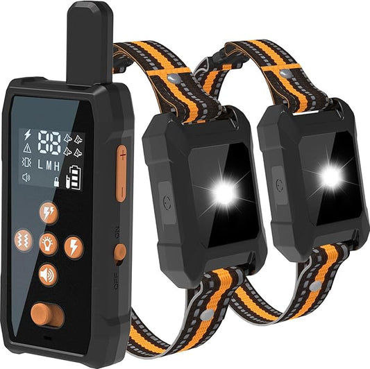 Dog Training Collar with Remote 4200FT 2 Dogs - Shock Collar for Barking Control, 4 Modes(Beep/Vibe/Static), IPX7 Waterproof for Swimming, 30-Day Rechargeable Battery, Adjustable for Small to XL Dogs