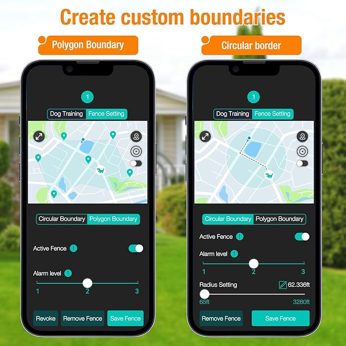 GPS + Wireless Dog Fence & Training Collar – No Subscription, App Geo-Fence 3280ft, 60-164ft Bluetooth Training, 3 Correction Modes, Auto Sleep/Wake, 7-Day Battery, 3-Dog Support (Black)