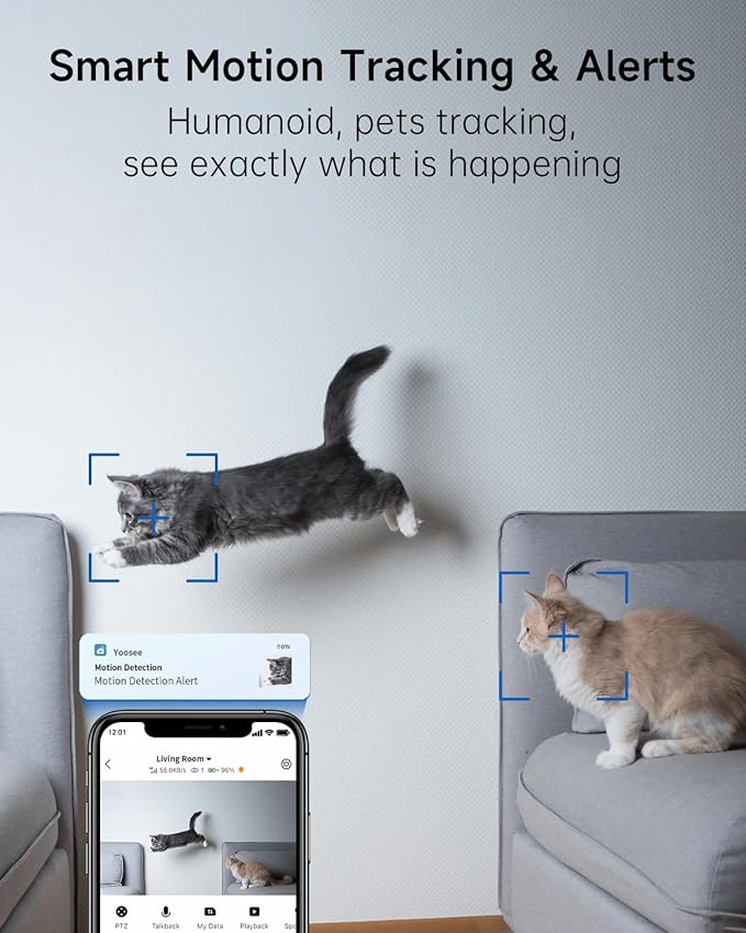 [5G & 2.4G] 2K Pan/Tilt Security Cameras for Home Security Indoor, AI Voice Change for 2-Way Talk, Motion Detection, 24/7 SD Recording/Cloud Storage, Baby Monitor/dog/Pet Camera with Phone App, 4